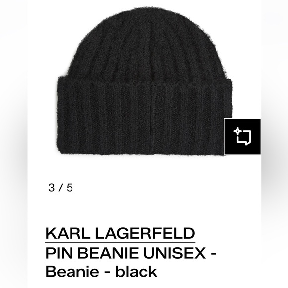 Karl Lagerfeld Black Unisex Beanie main image 9